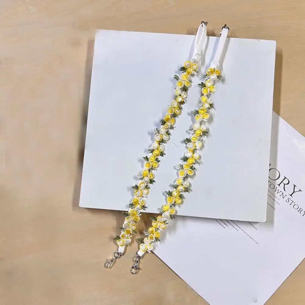 Alças de sutiã florais removíveis, presente criativo, alças de ombro de renda antiderrapantes, decorativas, ajustáveis, florais