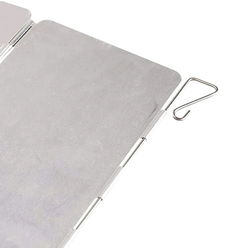 Ultralight Outdoor 9/10 Plates Foldable Wind Shield Camping Stoves Windshield Foldable Gas Cookers Wind Deflectors Stove image 6