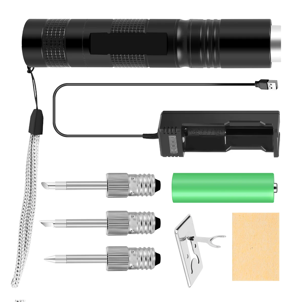 New E10 Interface Battery Soldering Iron Electric USB Wireless Soldering Iron 18650 Battery Powered with LED Light