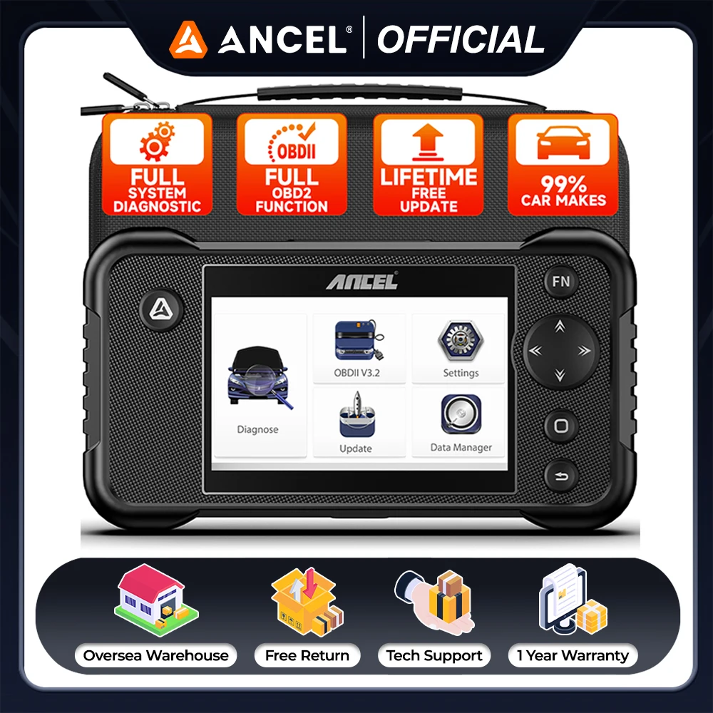 

FX3300 Elite Full System Diagnostic Tool Automotive Car OBD2 Scanner ABS SAS SRS TPMS EPS BMS for Most Car Lifetime Free Update