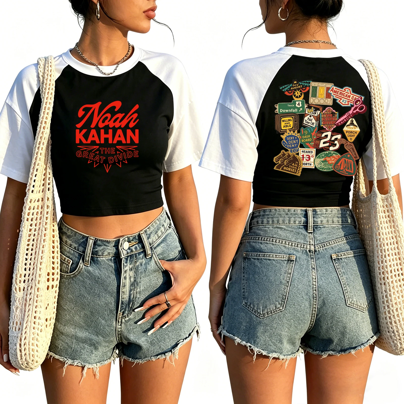 Noah Kahan The Great Divide Tour 2026 Cropped T-shirt Women Casual Short Sleeve Graphic Print Y2K Streetwear Crop Tops