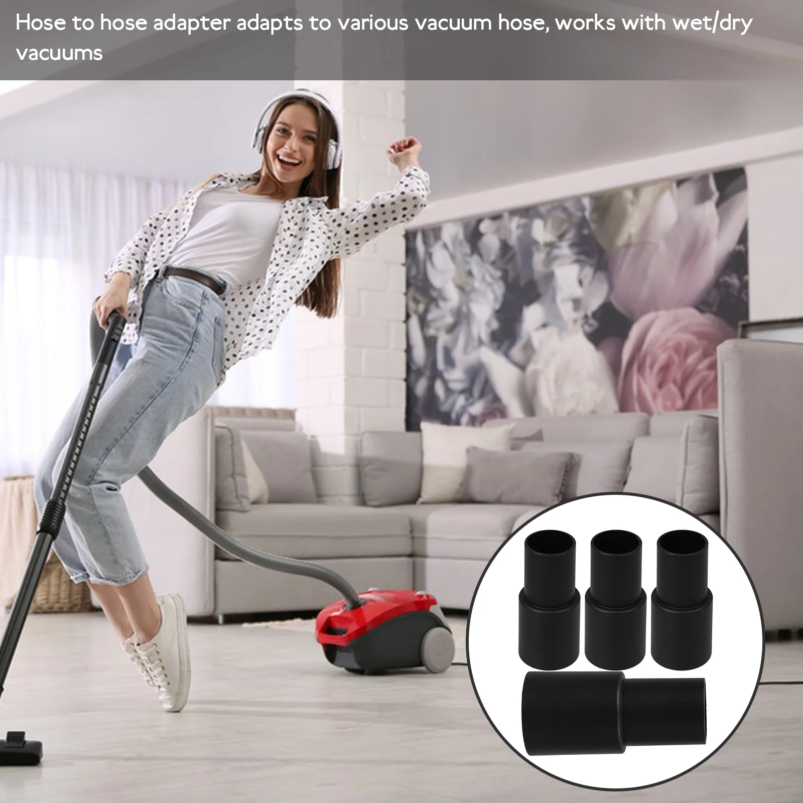 

4Pcs Vacuum Hose Adapter 32mm to 35mm Converter Vacuum Cleaner Attachment Connector Replacement Part for Industrial and Wet Dry