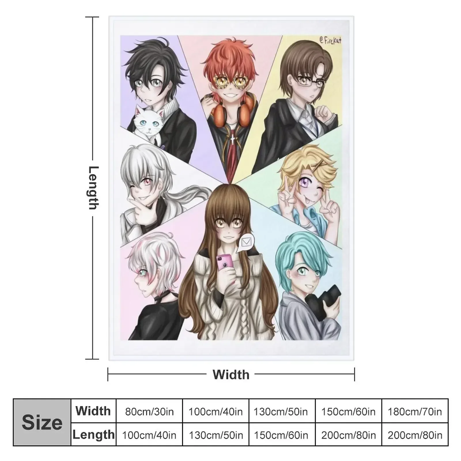 Mystic Messenger Throw Blanket couch cozy soft plush fuzzy picnic outdoor blanket