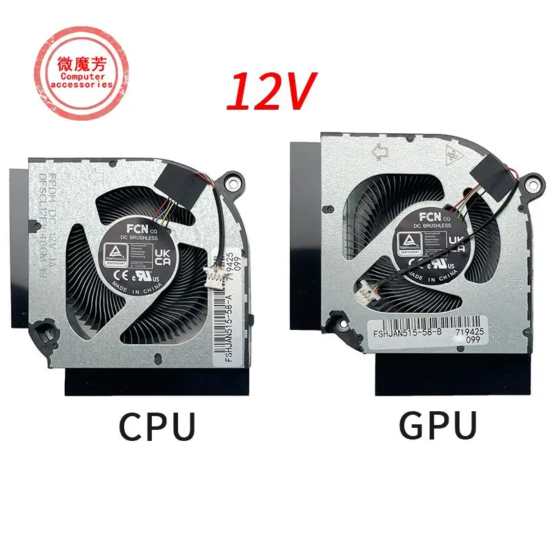 New Laptop cpu cooling fan For Acer PH317-55 PH315-55 PH317-56 Nitro 5 AN515-58 AN517-55 AN515-46 AN515-56 N20C11 N22C1