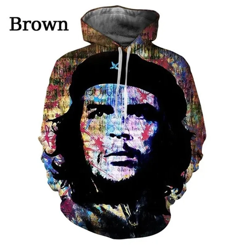 Retro New Fashion Che Guevara 3D Printing Hoodie Personality Casual Long Sleeve Hooded Sweatshirts Men Women Comfortable Tops