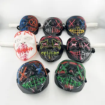 多款發光LED面具 專業無線發光派對面具 閃光裝飾頭飾 萬聖節面具 8 最佳銷售 萬聖節面具 - №7