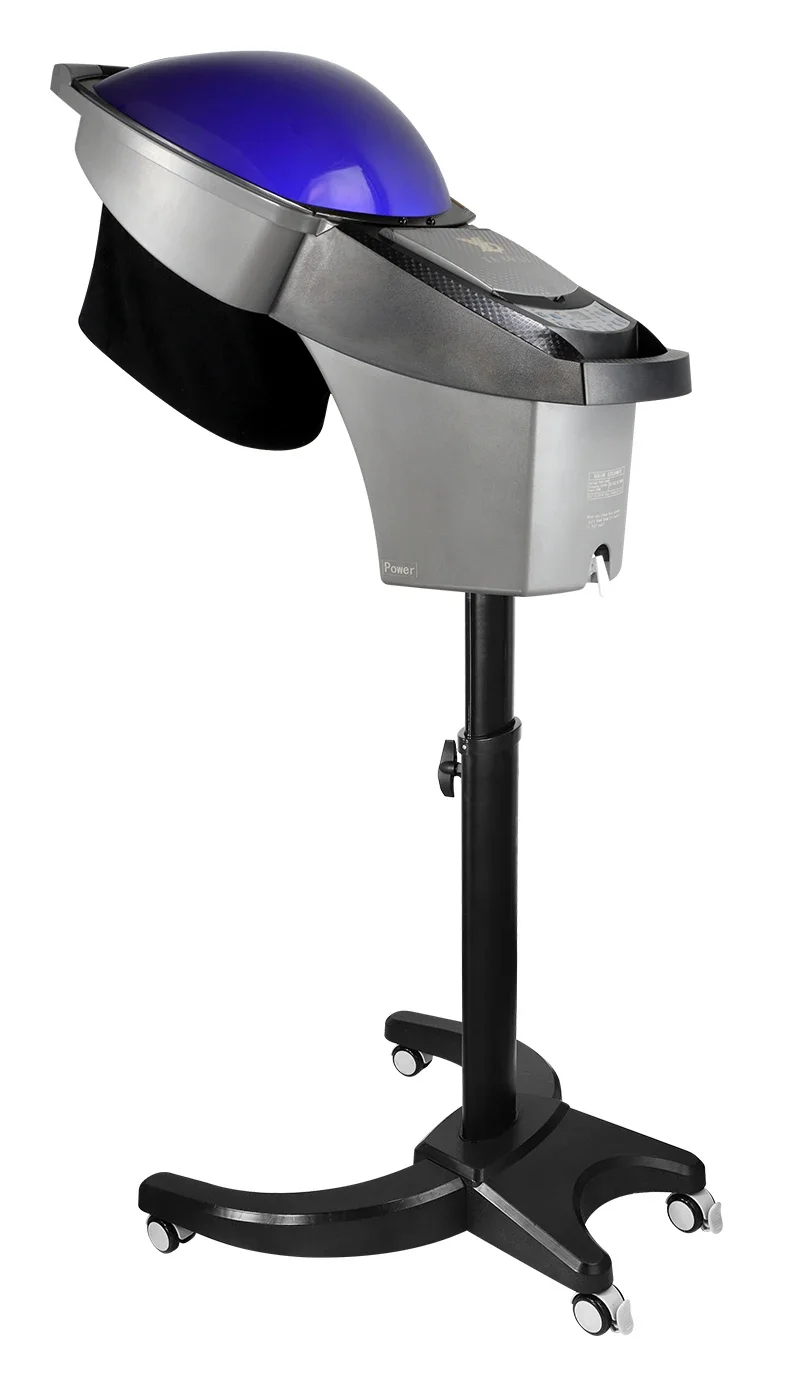 OIYALI Standing Hair Steamer for Deep Conditioning with Adjustable Height 7 Color Pattern Hooded Scalp Care