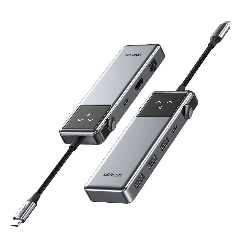 UGREEN Uno 7 in 1 USB-C Hub Robot Series 10Gbps USB A USB C Multiport Adapter Portable Expansion Dock for Laptop PC