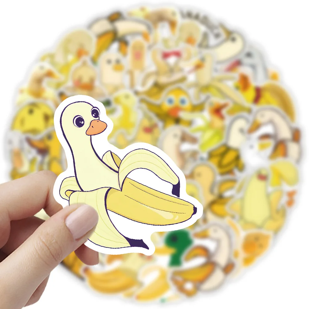 

10/30/54PCS Banana Duck Personality Cartoon Fun Creative Cute Doodle Stickers DIY Phone Case Scrapbook Guitar Waterproof Decal