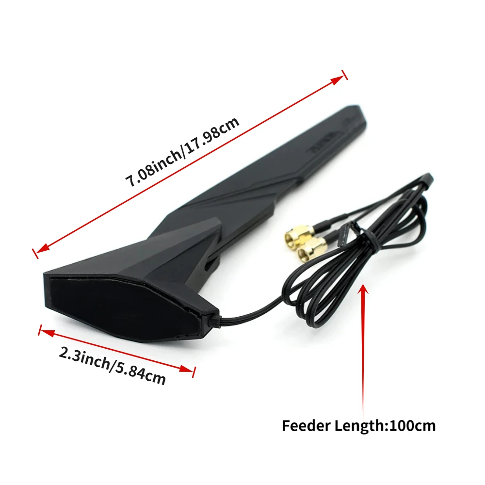 WiFi 6 2T2R Magneti Antenna 2.4G/5G/6G Tri-band Band AORUS Z390 Z370 Z490 Z590 Z690 X470 X570 X570S X570I H470 H470 RP-SMA Male - view 5
