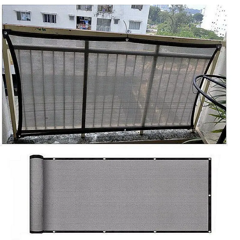 

Grey Color Privacy Fence Sun Shade Net Balcony Garden Shades Awnings Outdoor Private Screen Swimming Pool Cover