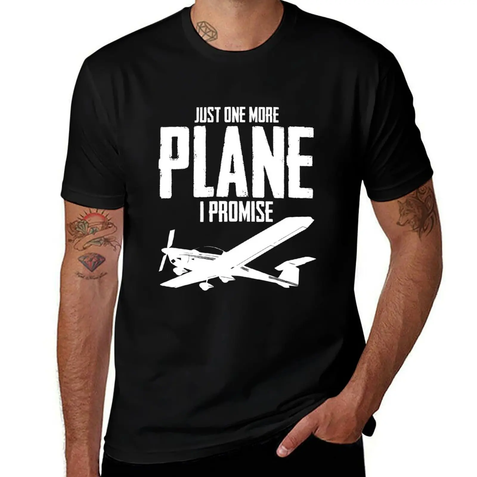 Just One More Plane I Promise Aviation RC Plane Pilot T-Shirt Anti-Pilling Casual T-Shirt