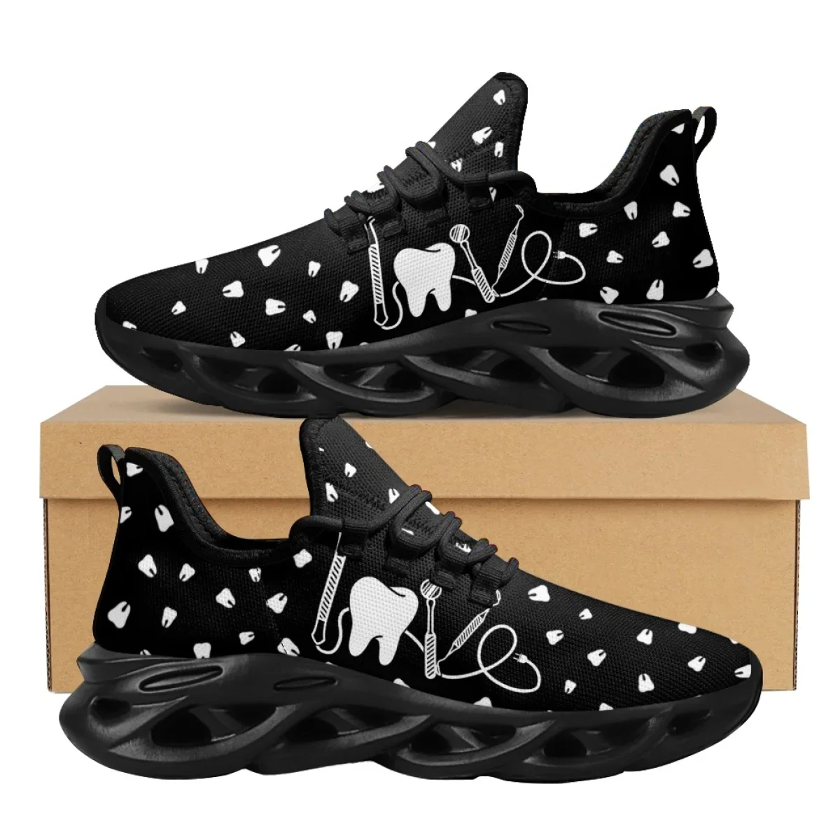 

Черно-белые медицинские кроссовки для медсестер (женские и мужские), всесезонные, с круглым носком, нескользящие, повседневные, на заказ