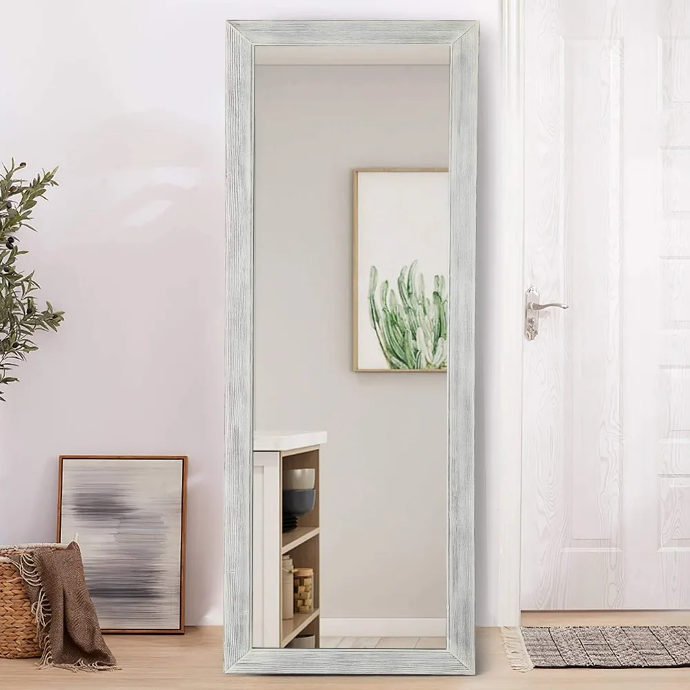 Elevens 65"x22" Rustic Full Length Floor Mirror, Large Wall Standing Floor  Leaning Against Wall Dressing for Living Room