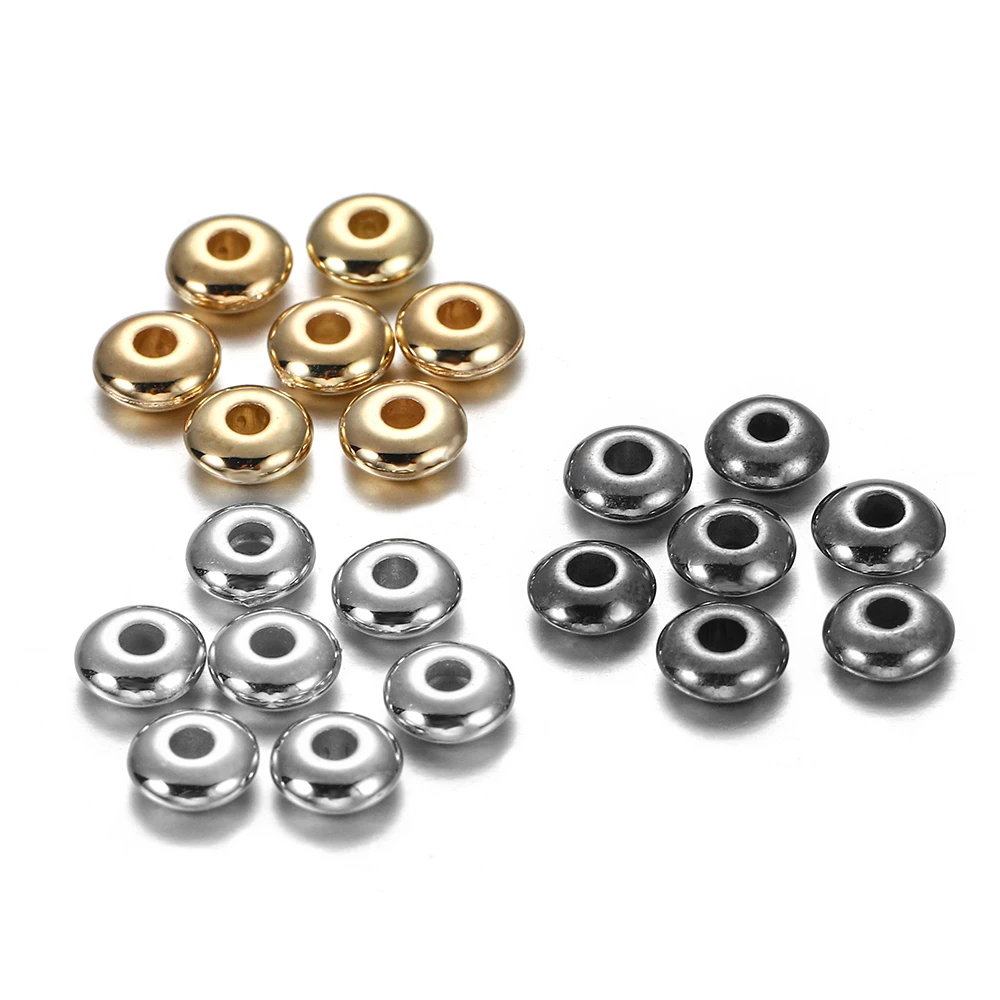 200-400pcs ccb mehrere Stile Charm Spacer Perlen Rad Perle flache runde lose Perlen für DIY Schmuck herstellung liefert Zubehör