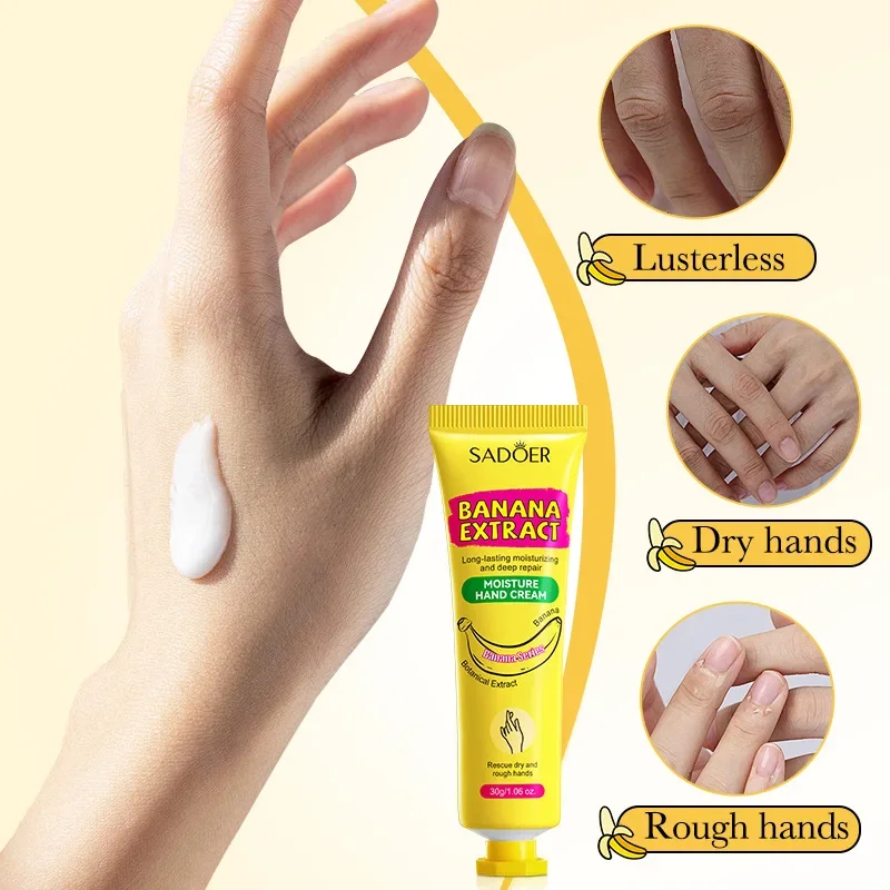 Anti Crack Hand Cream Banana Anti-Drying Crack Hand Cream Moisturizing Repair Cream Nourishing Whitening Hand Skin Care Winter