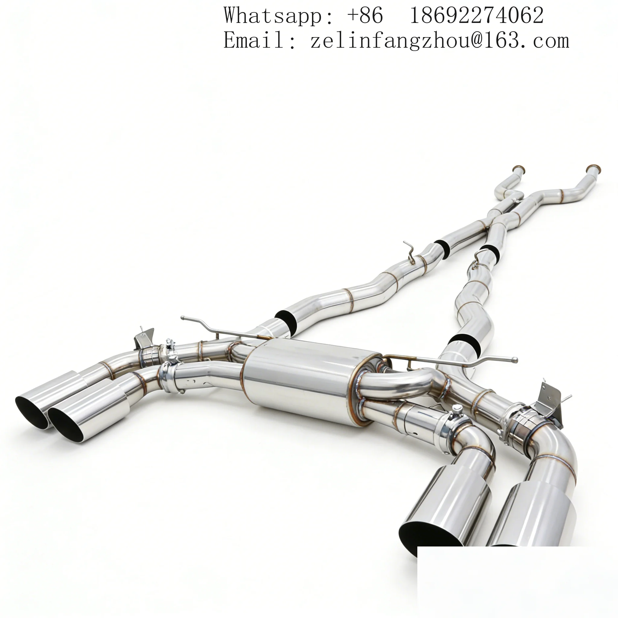 Stainless Steel Titanium Valvetronic Catback Exhaust System For BMW M5 G90 4.4T S68 Boxed Manifold Muffler Downpipe 1.2mm Thick