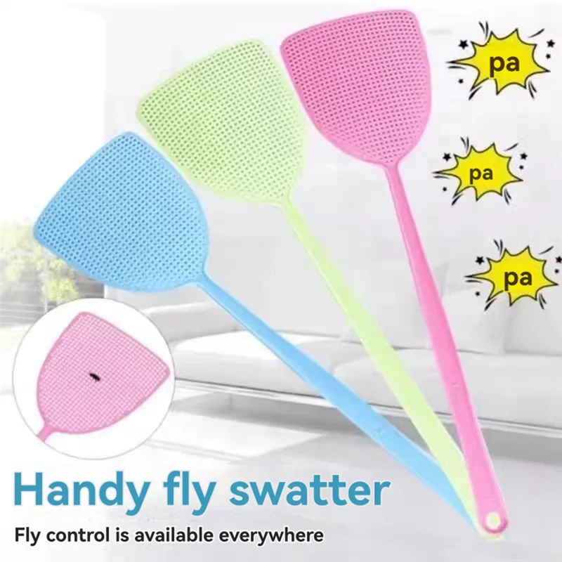 A88E-Long-Handled, Thick Plastic Fly Swatter For Effective Mosquito Control At Home, Large Size