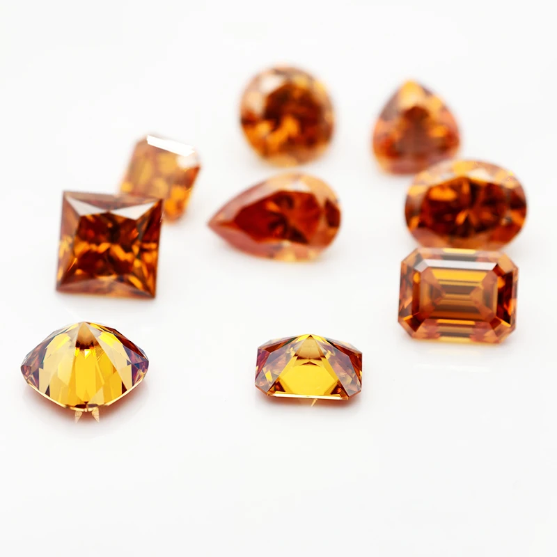 Partschinite Color Moissanite with GRA Certificate VVS1 Clarity Multiple Cuts Round Pear Oval Emerald Heart Cushion Princess