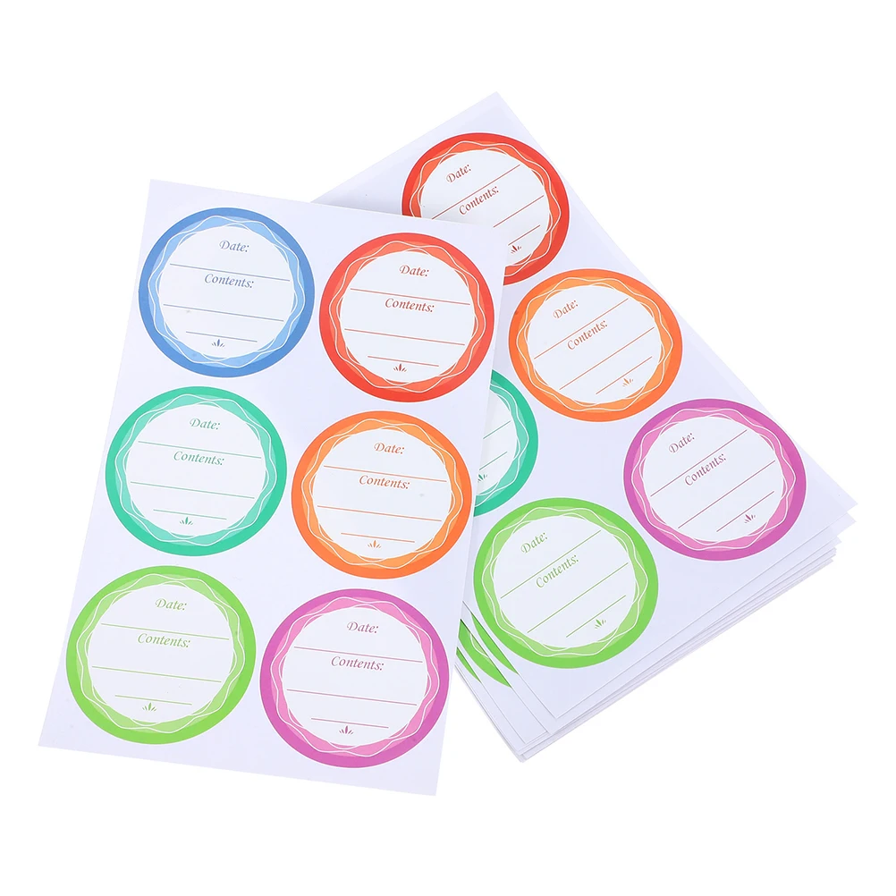 

60pcs Waterproof Oil Resistant Pvc Adhesive Labels Removable Date Stickers For Glass Jars Canning Pantry Containers Jar Labeling