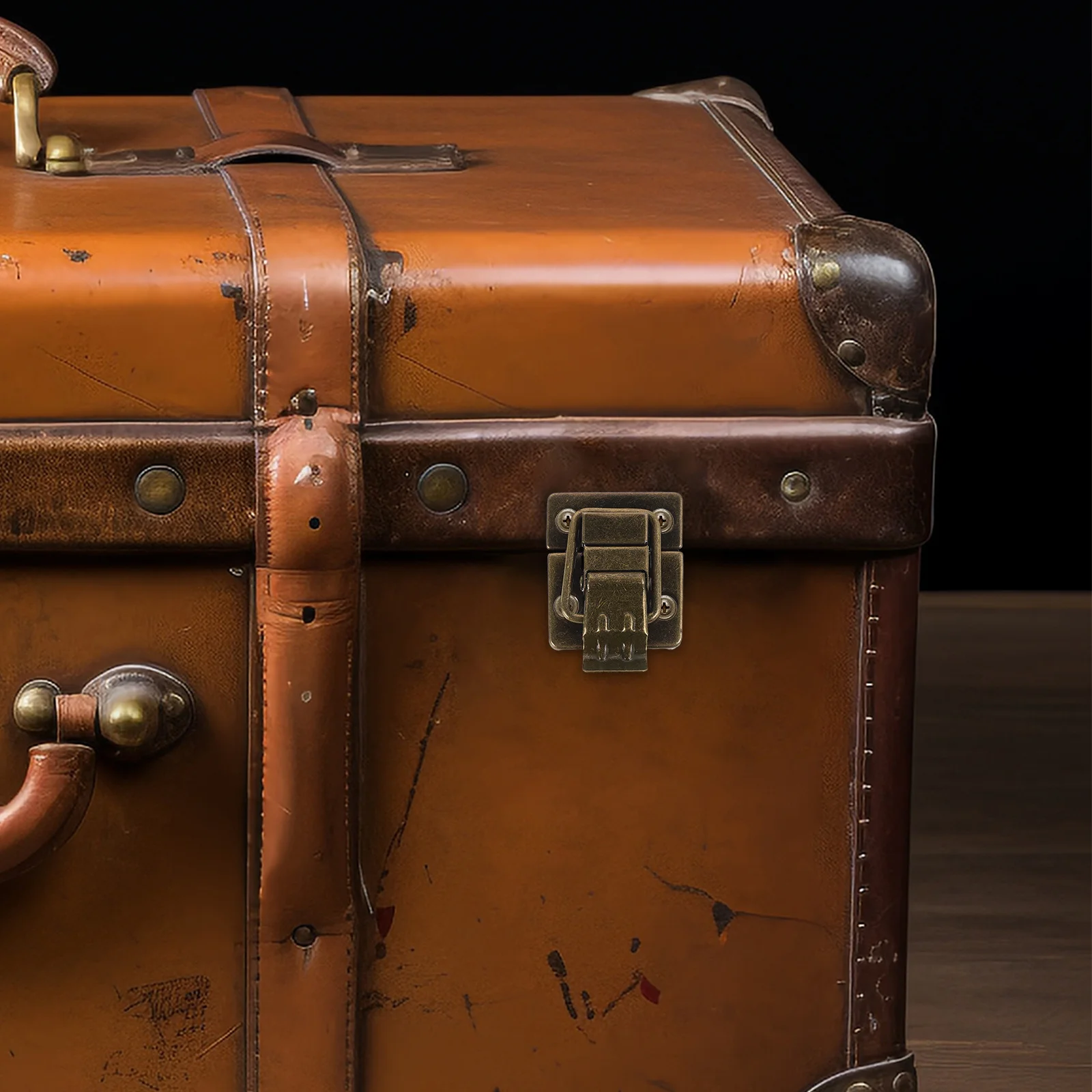 

2pcs Iron Box Latch Lock Toggle Buckle For Jewelry Case Tool Box Metal Clasp Fastener Retro Style Storage Container Closure