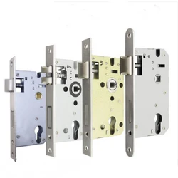 Lock Cylinder Hardware Single Lockbody Tongue Passageway Lock Body Lock Core Toilet Door Lock Single Tongue Lockcase Fitting
