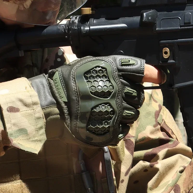 Touchscreen Compatible Tactical Gloves Men Anti-Slip Wear Resistant Combat Protection for CS Game Outdoor Hiking Climbing