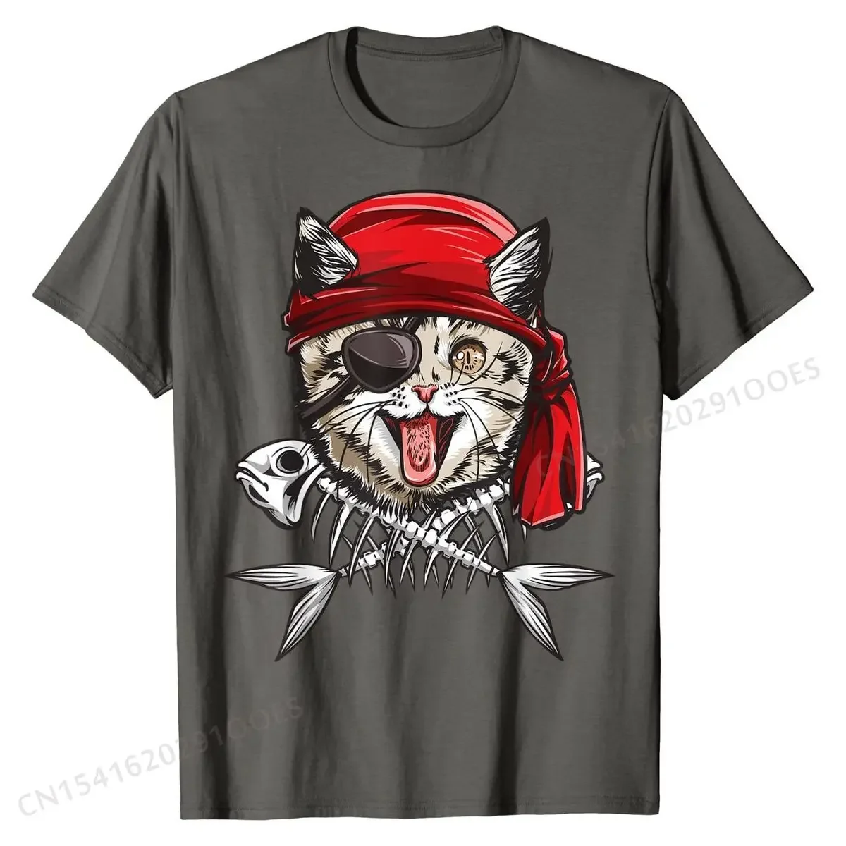 Cat Pirate T shirt  Roger Flag Skull and Crossbones Tee Cotton Boy Tops Tees Family Top T-shirts Slim Fit Cheap