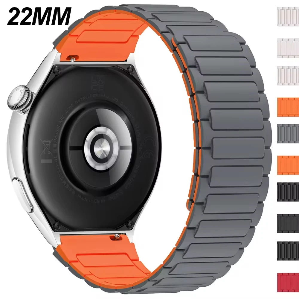 22mm Magnetic Band For Huawei Watch 4/3 Pro GT4/3Pro 46mm Ultimate Soft Silicone Loop Strap For Amazfit Balance GTR 4/3/2 47mm