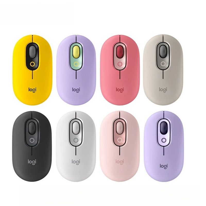 

Logitech POP MOUSE Wireless Bluetooth 3-Device Flow Customizable Silent Click Cute Ergonomic Design for PC Laptop Mac