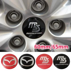 60mm 65mm Car Wheel Hub Cap Stickers for Mazda MS 3 6 GH Atenza CX5 CX5 CX3 CX9 RX7 RX8 Axela Accessories