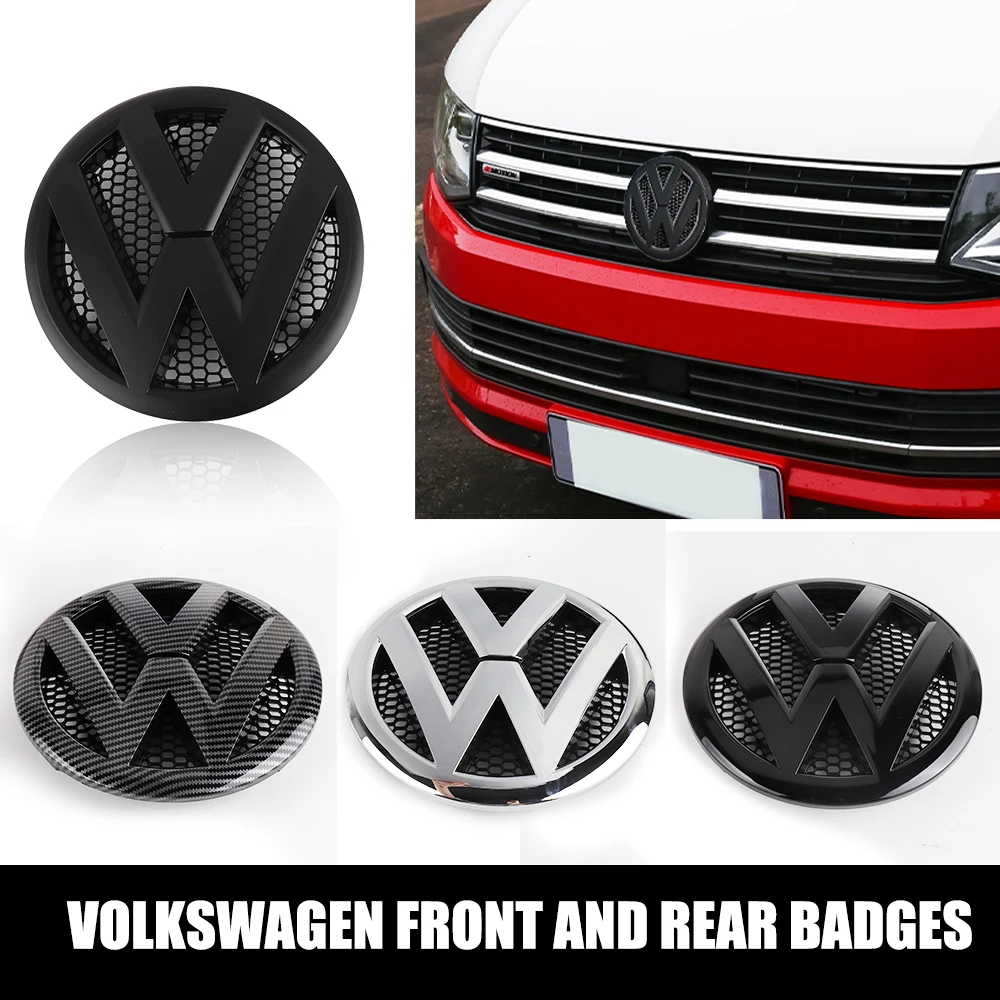 3D ABS Car Front Radiateor Rear Trunk Lid Emblem Replace Accessories For Volkswagen Transporter T5 2010 2011 2012 2013 2014 2015