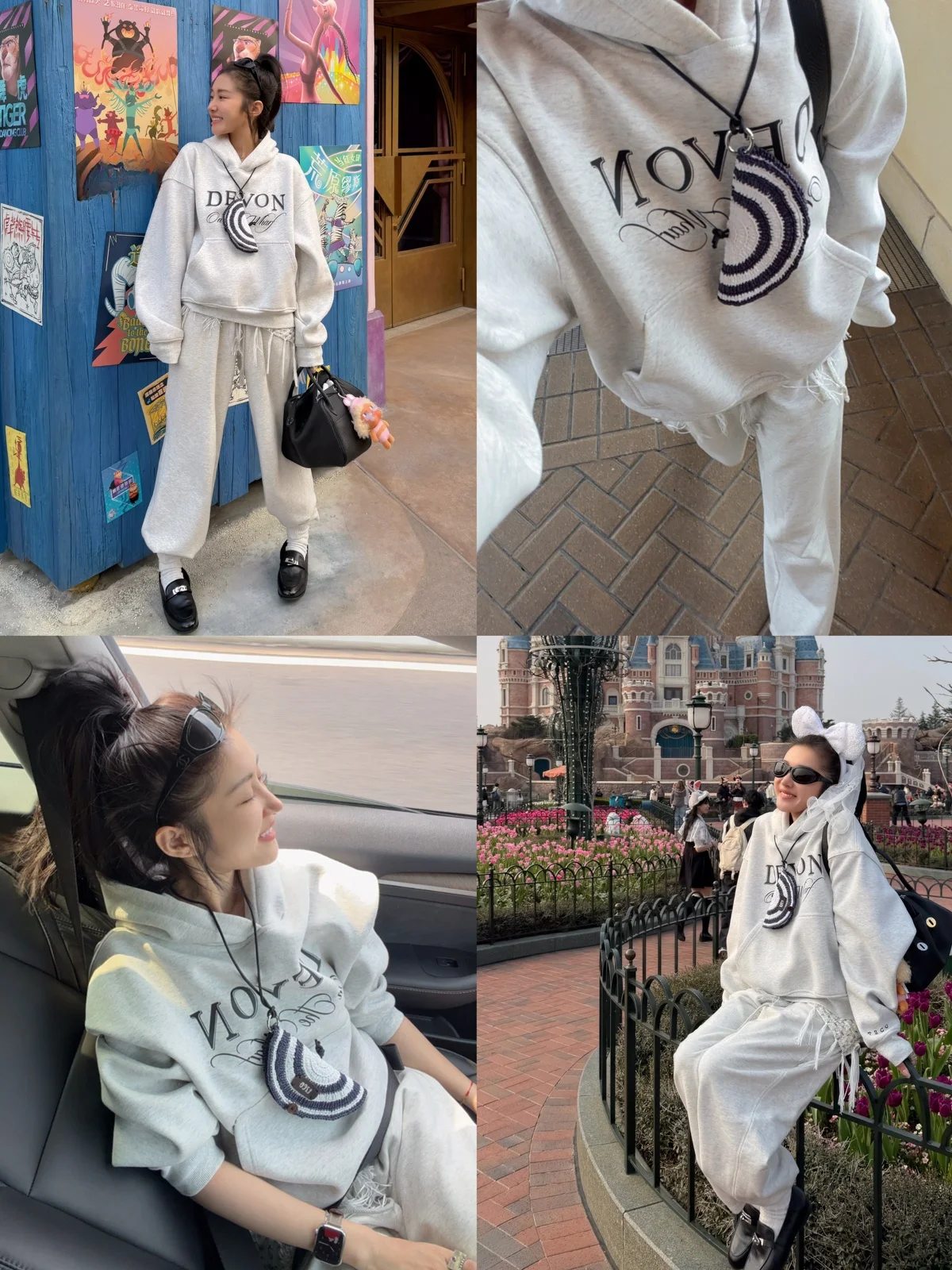 

Худи TZCO Spring 2026 в стиле Boyfriend, свободного кроя, с принтом Travel Memory, из смесового хлопка и полиэстера, с длинными рукавами, для женщин.