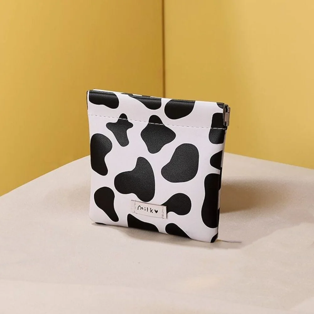 Mini Makeup Bag New Cow Picture High-quality Sanitary Napkin Storage Bag Cosmetic Bag Girls