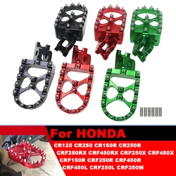 Motorcycle CNC FootRest Footpegs Foot Pegs Pedals For 2002-2023 HONDA CR 125 250 150R CR250R CRF 150R 250R 450R 250 450 X RX L M