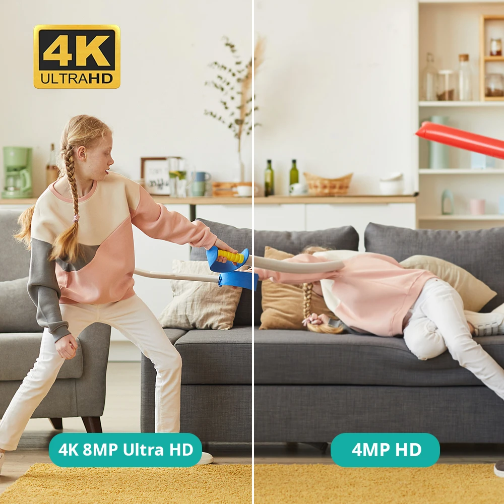 BOAVISION HD 4K 8MP 4MP Wifi PTZ Camera AI Human Auto Tracking Two Way Audio Color Night Vision Smart Home Video Security Camera