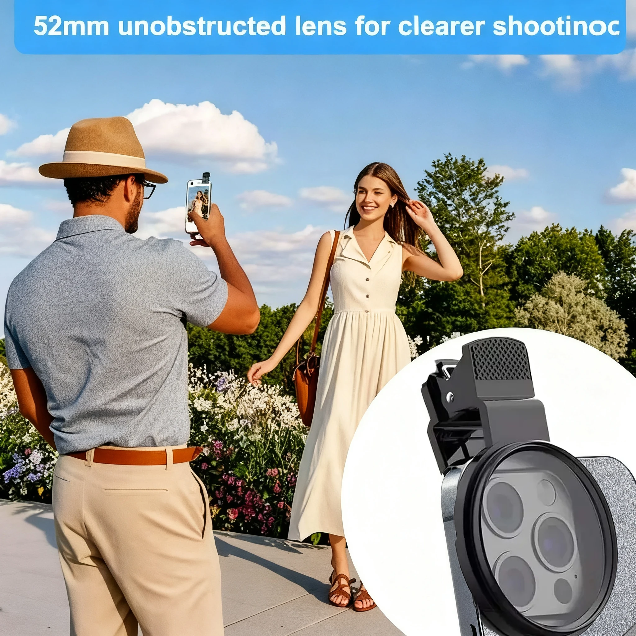 

52 мм круглый зажим для объектива камеры, аксессуары для татуировки, объектив для фото телефона CPL для удаления отражений и бликов на коже