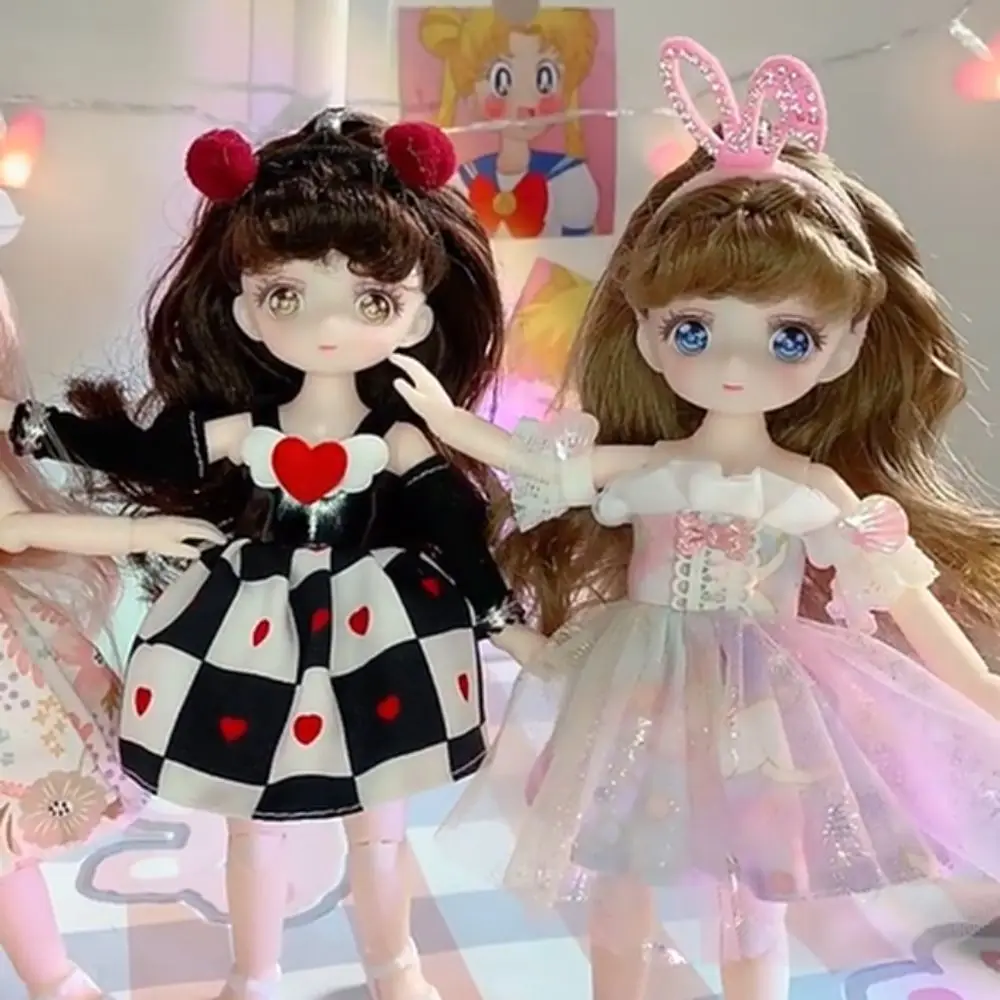 with Clothes BJD Doll with Clothes Dress Up 3D Eyes Simulated Eye Hinge Doll Colorful Simulated Eye Removable Joints Doll