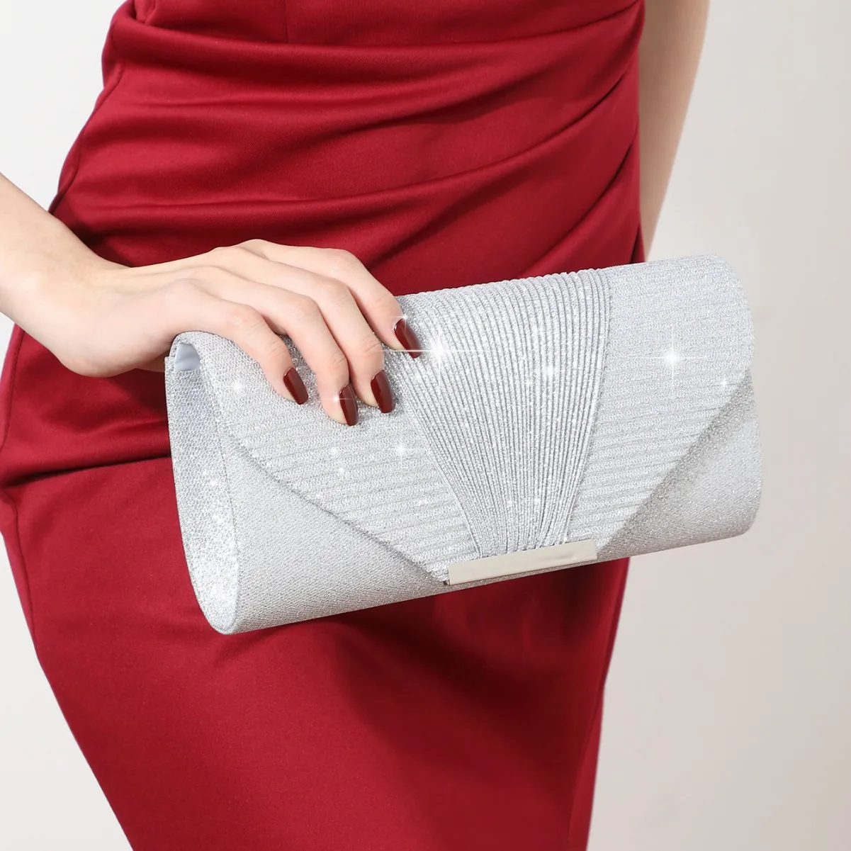 Sparkling Envelope Dinner Bags Ladies Prom Wedding and Party Shoulder Bags with Removable Chains Fashionable Sling Crossbody Bag