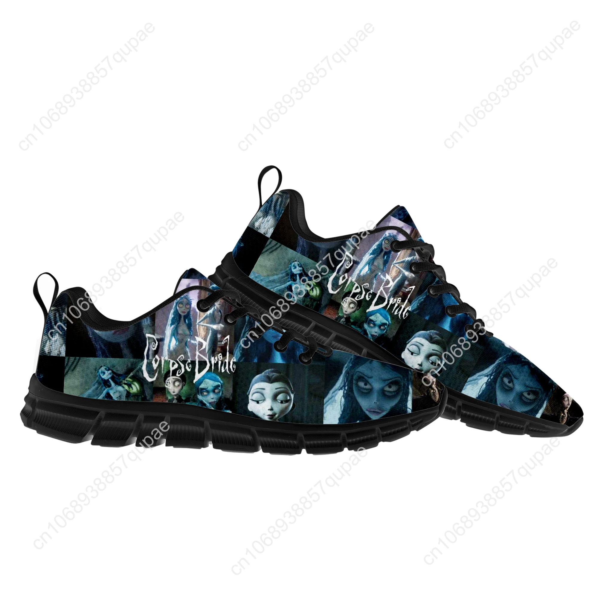 Corpse Bride Anime Cartoon Sports Shoes Fashion Mens Womens Teenager Sneakers Casual Custom High Quality Couple Shoes Black