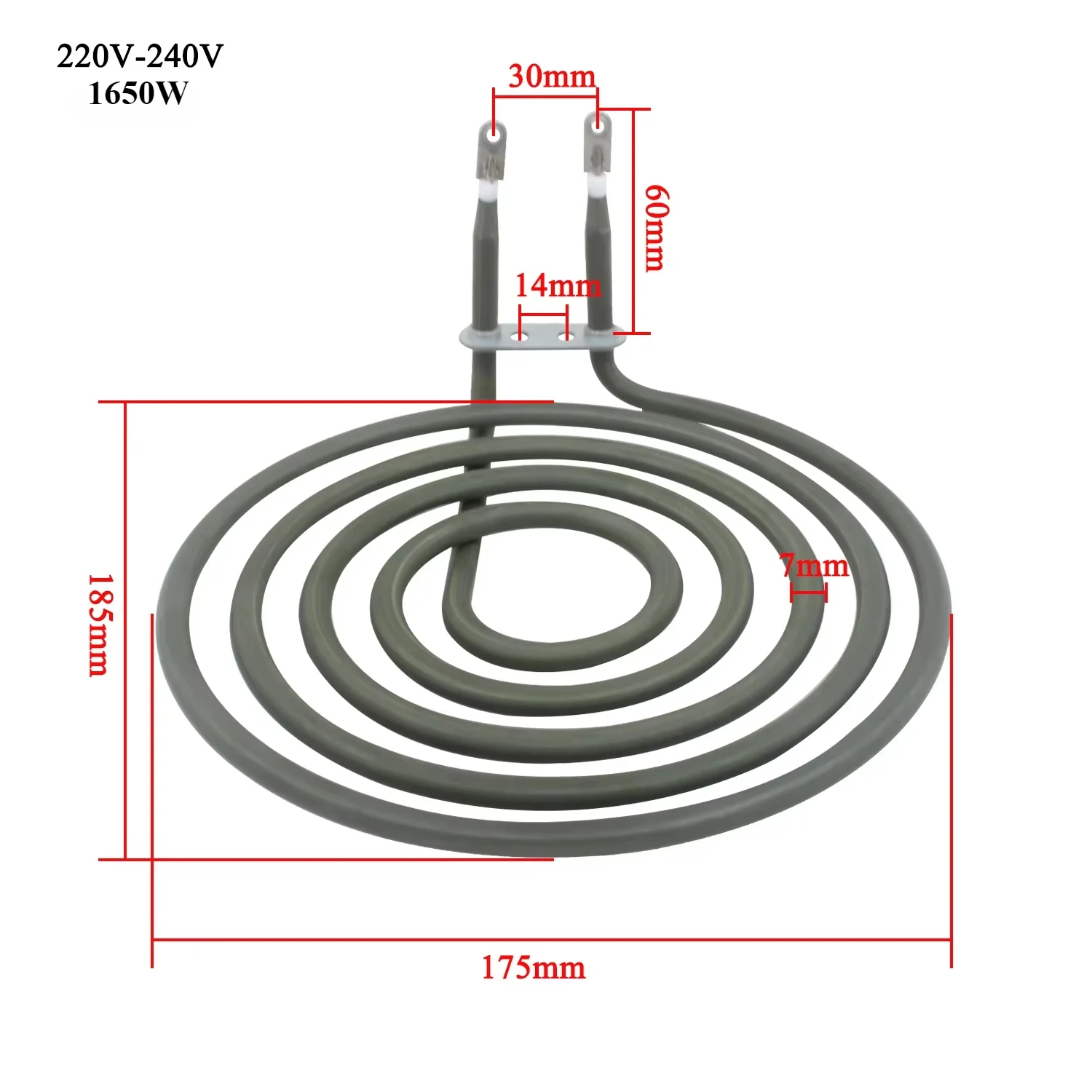 

Elemento Calefactor para Cocina, Hornillo, Horno, Freidora de Aire, Quemador de Superficie, Calentador Eléctrico Tubular, 220V 2