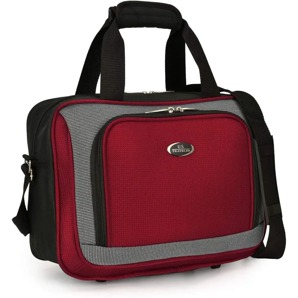 New York Traveler 4-Piece Expandable Luggage Set, Lightweight Red/Gray