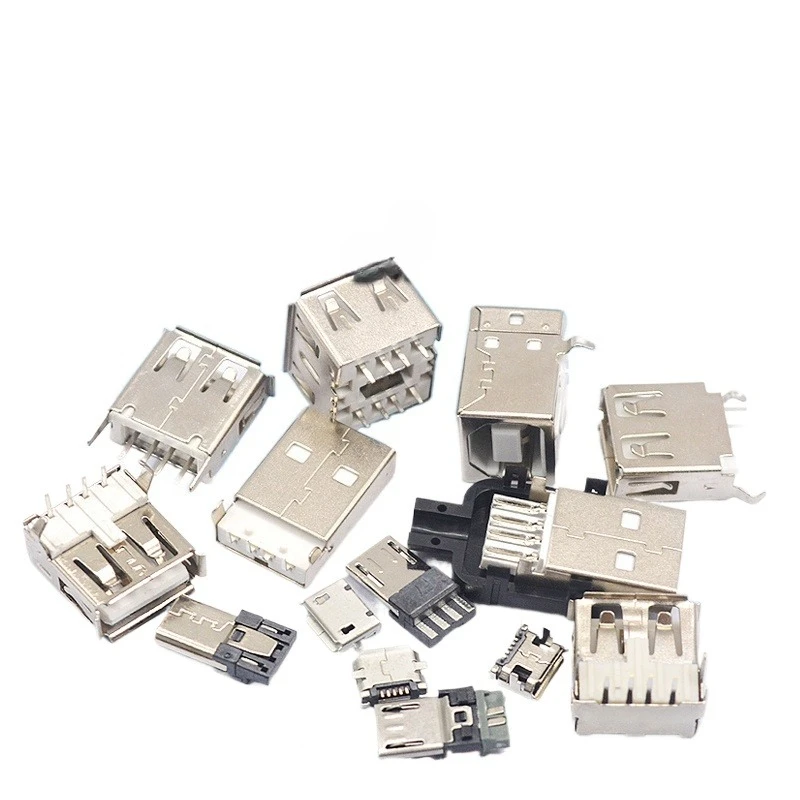 USB female port with type-c interface, square mouth, plug socket A type B connector