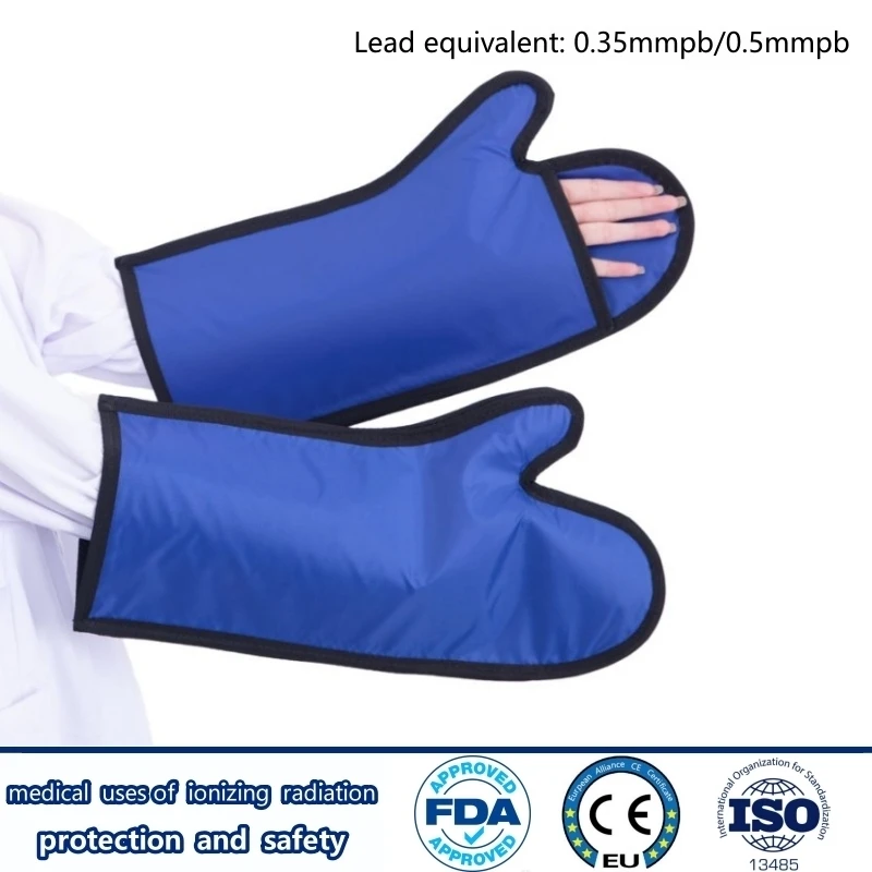 Veterinary radiation protection lead gloves 0.35/0.5mmpb x-ray anti-ionizing radiation lead mittens radiology shield gloves