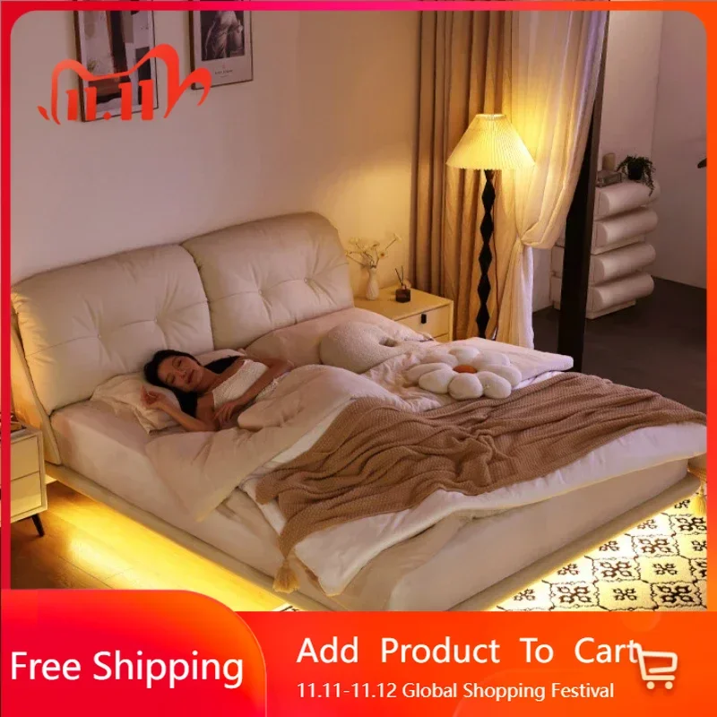 

Ожерелье, современная двуспальная кровать King, роскошная комбинезонная кровать принцессы Cama, супружеская спальня, женская Camas De Casal, модная мебель