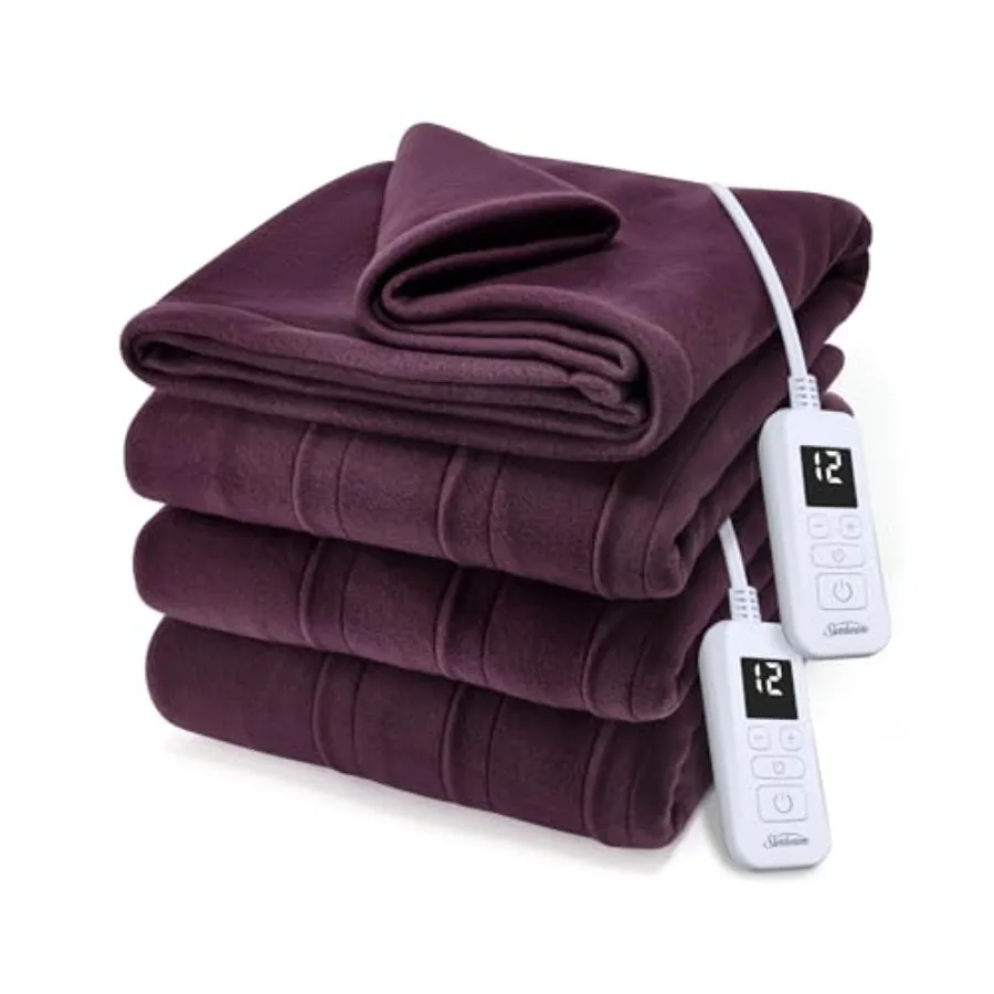 

Электрическое одеяло Royal Ultra Fleece с подогревом, размер 90 x 100 дюймов, 12 режимов нагрева, 12-часовое автоматическое отключение, быстрый нагрев, Machi