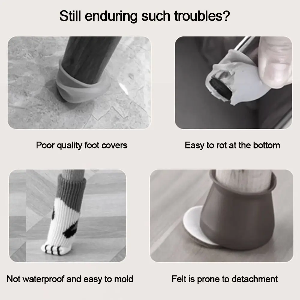 New Self-adhesive Anti-Silent Foot Pads Silent Anti Slip Floor Protection Tape Foot Cover Furniture