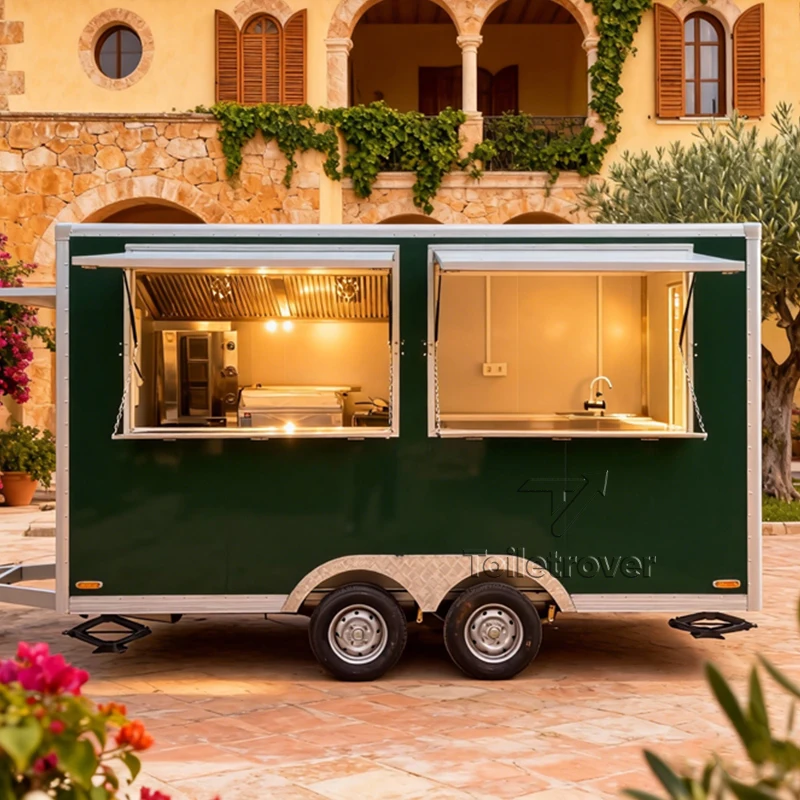 

Street Hot Sales Food Truck Trailer Hot Dog Pizza Doner Kebab Burger Tacos Consession Trailer Food Trailer for Sale