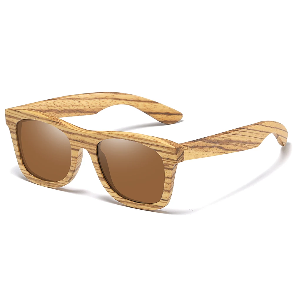 

XSW Zebra Wooden Sunglasses Men's and Women's Luxury Handmade Glasses Driving Fishing Sunglasses Polarized UV400