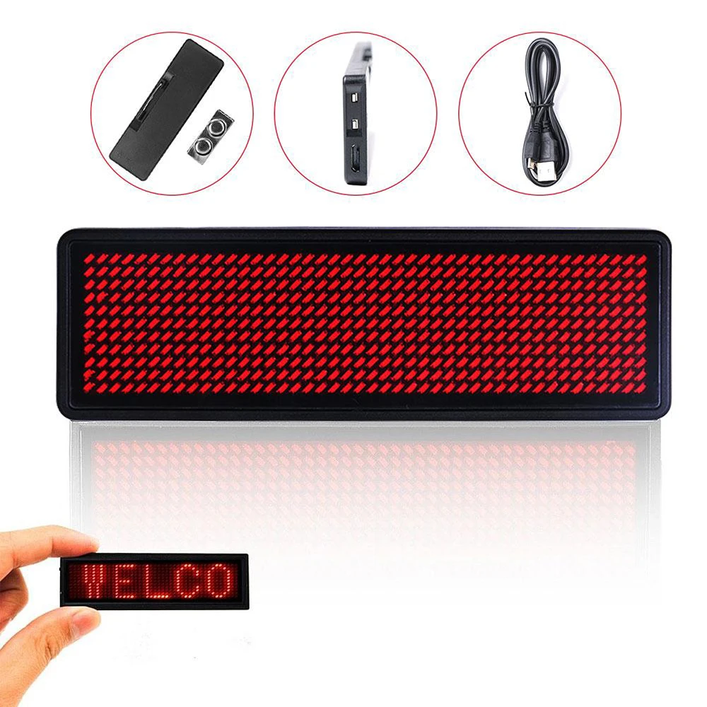 Fully New Bluetooth LED Name Badge 5 Word LED Display DIY Programmable Scrolling Message Board LED Tag Sign Badge Module